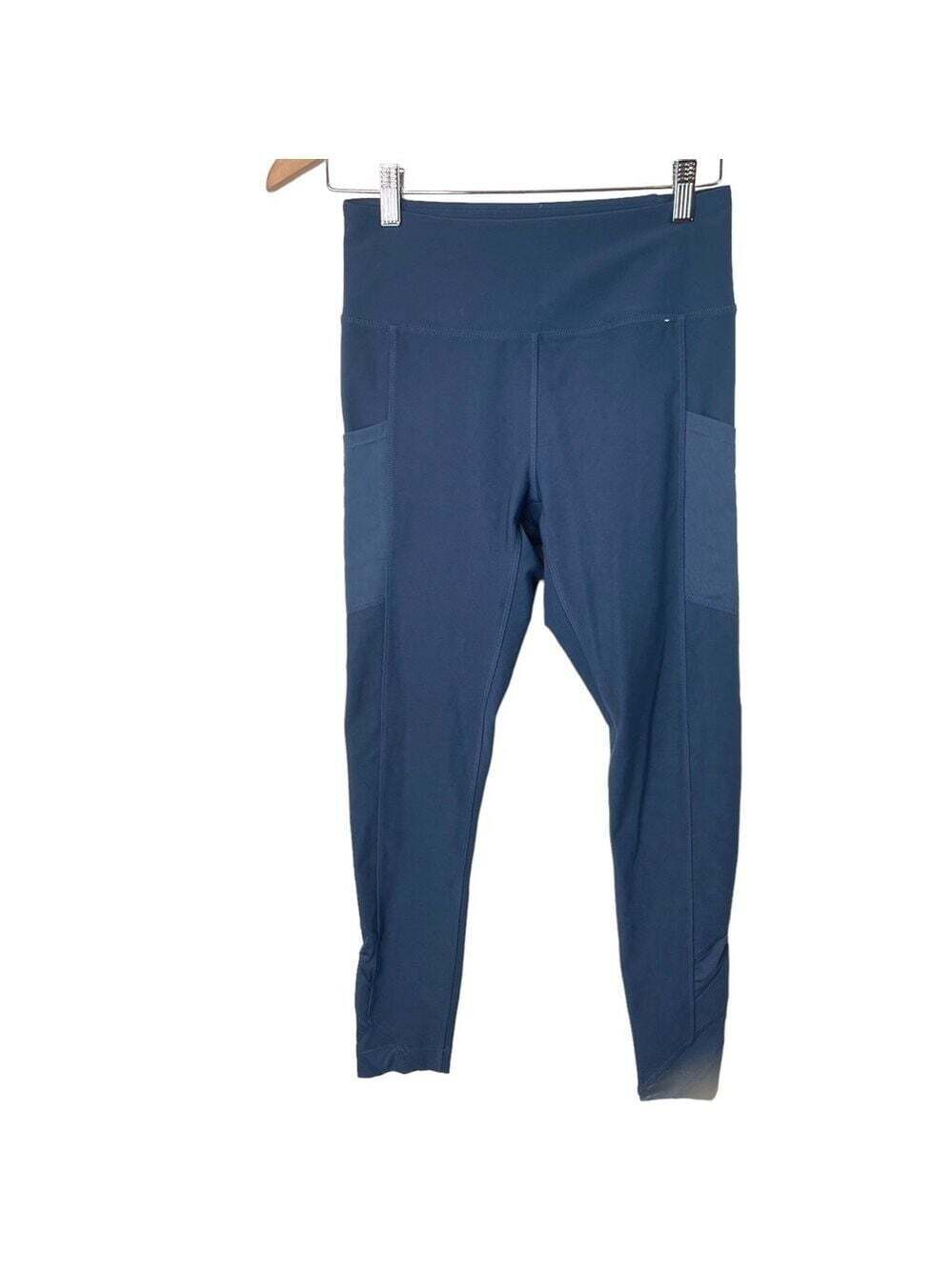 Mondetta Blue Polyester Blend Stretch Skinny Mesh Pockets Yoga Pants Size Small - Picture 2 of 16